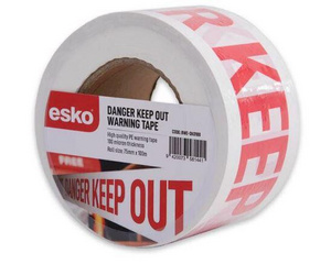 Danger Keep Out 250m non adhesive barricade tape