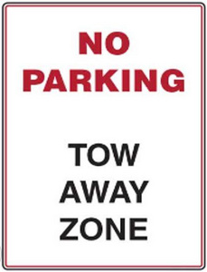 No Parking  Tow Away Area