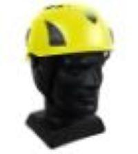 Qtech Climbing Helmet with Visor attachment holes Yellow